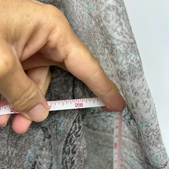 Eskander 100% Silk Sheer Organza Kimono Jacket Green Gray Paisley M/L $1000 - Picture 9 of 9